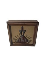 Vintage Native American Wedding Vase Signed Sand Art Wooden Box Keepsake... - £19.69 GBP