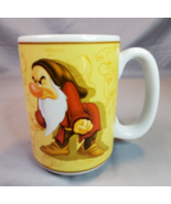 Disney Grumpy Coffee Mug Cup 15 oz Artist Sketch Drawing Ceramic Yellow - £14.18 GBP