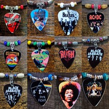 Handmade Classic Rock Aluminum Guitar Pick Necklaces - £10.62 GBP