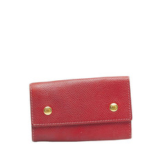 Hermes Leather Key Case Women Red One Size - $291.65