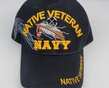 US Warriors Native Veteran Navy American Indian Pride Eagle Feather Hat ... - $31.67