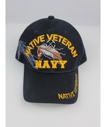 US Warriors Native Veteran Navy American Indian Pride Eagle Feather Hat ... - £25.22 GBP