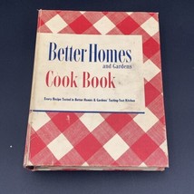 Better Homes &amp; Gardens Cook Book 1947 Hardcover Red Plaid Ring Binder - £14.43 GBP
