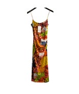 Zara Dress Womens S Ruched Mesh Fruit Stand Strappy Bodycon Maxi Y2K Fes... - €29,59 EUR