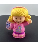 Fisher Price Little People Rare Vacation Airplane Blonde Girl Suitcase - $9.45