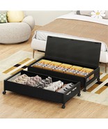 2 Pack Under The Bed Storage Containers,36&quot; Underbed Storage With Wheels... - $63.96
