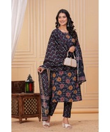 Readymade Indian Dress- Pure Cotton Kurti &amp; Pant with Dupatta (3pcs)-01 - $65.00