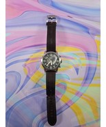 Fossil FS5143 Quartz Black Dial Men&#39;s Watch Read, 1.75&#39;&#39; Face Leather Strap - $24.99