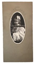 Antique Photo on Board Chubby Cheek Toddler Infant Large Bow in Hair Beautiful - £11.00 GBP