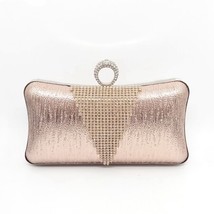 Hot Selling Woman&#39;s Evening Bag Gold Glittered Clutch Bags Female Wedding Handba - £44.60 GBP