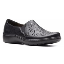 Clarks Women Slip On Shoes Cora Sky Size US 7.5M Black Perforated  Leather - £51.42 GBP