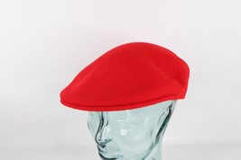 NOS Vintage 90s Streetwear Kangol Blank Wool Cabbie Newsboy Cap Hat Red Large - £47.44 GBP