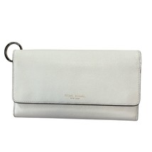 Henri Bendel Ivory Leather Travel Wallet Organizer Clutch with Key Ring - $50.00