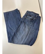 Calvin Klein Straight Leg Jeans Size 38x30 Means Blue Denim Pants - £8.82 GBP