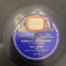 Bing Crosby 78rpm Single 10-inch Decca Records #101 Let Me Call You Sweetheart - £14.07 GBP