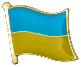 Ukrainian National Country Flag Lapel Pin Metal-SUPPORT UKRAINE AMERICAN... - $8.78 CAD