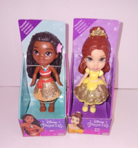 Lot of 2 Disney Princesses Belle Bella &amp; Mini Jakks Pacific - £15.56 GBP