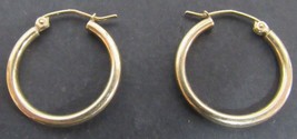 Casian Int 10k Yellow Gold  Hoop Earrings .75&quot; Delicate Lever Backs 1.g CI - £46.77 GBP