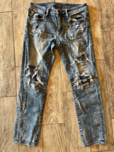 American Eagle denim jeans 32x30 Mens 32 x 30 Skinny Jean Distressed Air... - $724.14 MXN