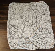 Aden + Anais Baby Blanket White Gray Batik Tie Dye Square Maze Shape Geo Bamboo - $39.59