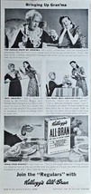 1941 KELLOGG&#39;S ALL-BRAN-Natural Laxative Cereal Grandma - Vintage Print ... - $11.21