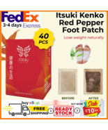 1 Box Itsuki Kenko Red Pepper &amp; Herbal Foot Pads Patch Detox FREE EXPRES... - £33.48 GBP