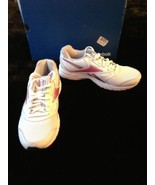 Reebok Women&#39;s Shoes Doublehall White Leather W/Pink Logo Sneakers Size ... - $48.51