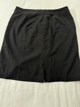 Worthington Stretch Women's Black Rear Zip & Slit Pencil Pull-On Skirt Size 18 image 2