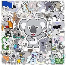 50 Koala Waterproof Vinyl Stickers for Water Bottles Laptops Assorted Bulk Set - £22.27 GBP