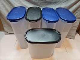 Set of 5 Tall Tupperware Containers 1615 (12.25 Cups), 1614 (9.75 Cups) - £22.77 GBP