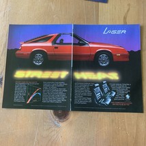 1987 Chrysler / Plymouth Laser - Vintage Original Automotive Print Ad / ... - $9.49