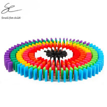 New Kids 100/300/500pcs Children Color Sort Rainbow Wood Domino Blocks K... - £26.17 GBP+