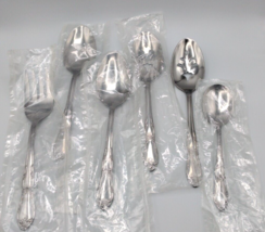 Oneida Fenway Daydream New in Pkg Set of 5 Serving Pieces +1 Used Serving Spoon - £22.03 GBP
