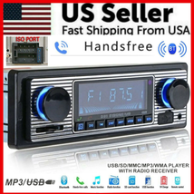 Bluetooth Vintage Car FM Radio MP3 Player USB Classic Stereo Audio Receiver AUX - £20.77 GBP