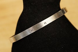 Custom Artisan Sterling Silver Jewelry Hand Crafted MOM Mother&#39;s Cuff Br... - £27.51 GBP