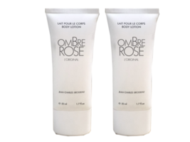 Ombre Rose L&#39;Original Lot x 2 1.7 oz Body Lotion Tube by Jean-Charles Brosseau - £17.54 GBP