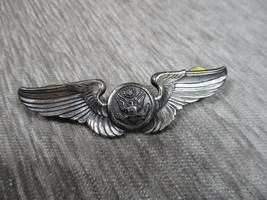 WW2 USAAF Army Air Force Air Crew Member Sterling Silver Wings Pin Badge - $59.39