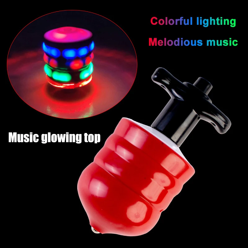 LED Toys Light Up Rotary Desktop Football Gyro Color Music Spinning Top Glowing - £12.42 GBP