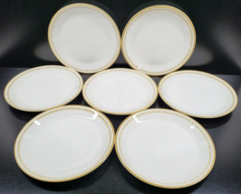 7 Syracuse China Honey Comb Luncheon Plate Set Vintage Restaurant Ware Diner Lot - £47.21 GBP