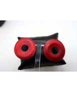 Vtg Red Color Painted or Stained Wood Circle Pierced Earrings Retro Fabu... - $372.99 MXN