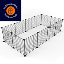 Tespo Pet Playpen, Small Animal Cage Indoor 12 Panels, Metal Wire Playpen  - £33.71 GBP