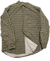 Faded Glory Shirt Men Medium Green Plaid Button Up Long Sleeve Thick War... - $11.83