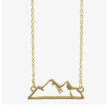 Majestic Peaks Gold Mountain Necklace - £12.66 GBP