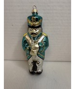 BLOWN GLASS CHRISTMAS SOLDIER ORNAMENT POLAND - €17,89 EUR