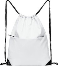 Backpack Sports Water Resistant String Bag Sport Gym Sackpack for Women Men Larg - £17.45 GBP