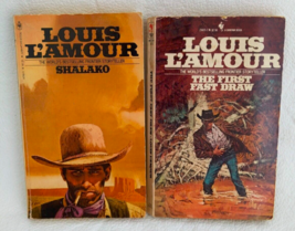 2 Louis L&#39;Amour Paperback Novels Shalako 1980 The First Fast Draw 1981 - £6.29 GBP