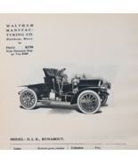 1908 Waltham Mfg Model DLR RunaboutCatalog Advertisement Automobilia F17M1 - $561.45 MXN