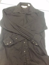 Perry Ellis Long Sleeve Shirt Black XL  - $7.91