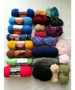 Huge Yarn Lot 5+ lbs Various Red Heart, Ultra, Carson, fuzzy, etc.~ New ... - £41.15 GBP