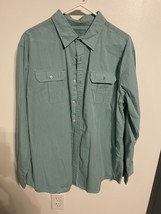Croft &amp; Barrow Mens XL Green Long Sleeve Button Up Shirt - $14.96